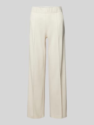 Wide leg stoffen broek met elastische band, model 'May' Shop The Look MANNEQUINE