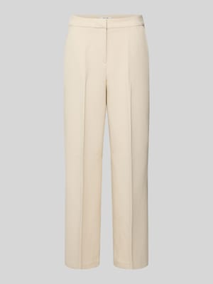 Spodnie materiałowe o szerokim kroju w kant model ‘Denoa’ Shop The Look MANNEQUINE