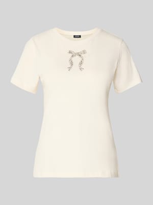 T-Shirt mit Perlen und Rundhalsausschnitt Modell 'Tamme' Shop The Look MANNEQUINE