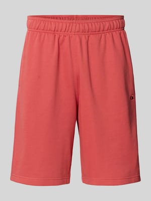 Relaxed fit sweatbermuda met logostitching, model 'ICONS' Shop The Look MANNEQUINE