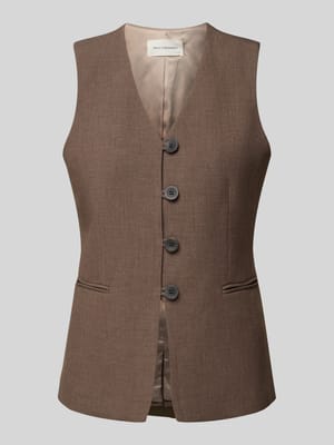 Gilet met paspelzakken, model 'Rosina Michelle' Shop The Look MANNEQUINE
