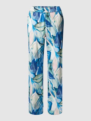 Straight leg stoffen broek met bloemenmotief, model 'Summer' Shop The Look MANNEQUINE