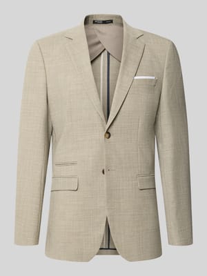 Marynarka garniturowa o kroju slim fit z dodatkiem wełny model ‘OASIS’ Shop The Look MANNEQUINE