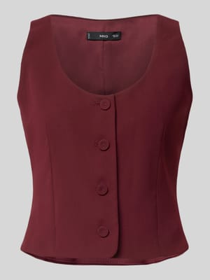 Cropped Weste mit Knopfleiste Modell 'IGUANA' Shop The Look MANNEQUINE