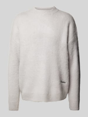 Strickpullover mit Label-Stitching Modell 'Woolwich' Shop The Look MANNEQUINE