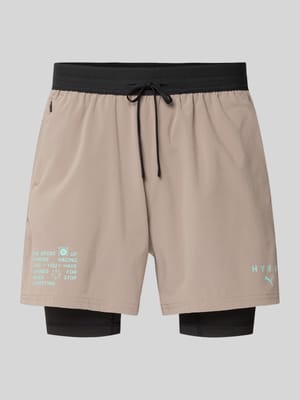 Regular Fit Sportshorts mit Logo-Print Modell 'PWRMO' Shop The Look MANNEQUINE