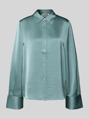 Oversized blouse met lange mouwen en overhemdkraag, model 'IPOMOEA' Shop The Look MANNEQUINE