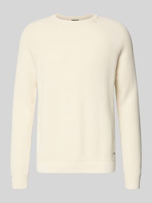 Gebreide pullover met ribboorden, model 'Nadion' Shop The Look MANNEQUINE