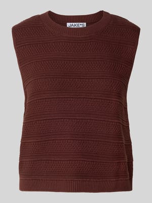 Stricktop mit Strukturmuster Shop The Look MANNEQUINE