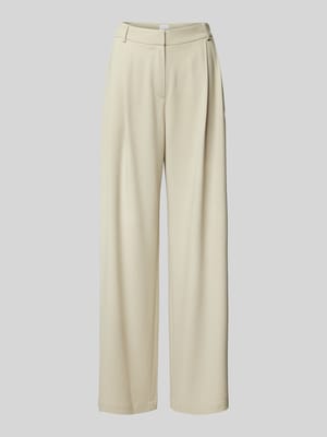 Straight leg stoffen broek met bandplooien Shop The Look MANNEQUINE