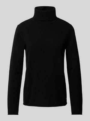 Gebreide kasjmier pullover met col Shop The Look MANNEQUINE