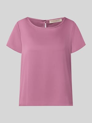 Blouse van satijn met ronde hals Shop The Look MANNEQUINE