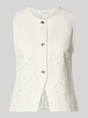 Weste mit Lochstickerei Modell 'JOANA' Shop The Look MANNEQUINE