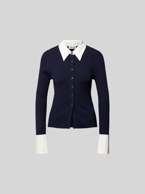 Strickjacke mit Druckknopfleiste Shop The Look MANNEQUINE