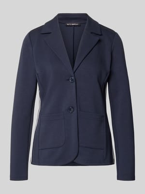 Żakiet o kroju slim fit z mieszanki wiskozy z kołnierzem z połami Shop The Look MANNEQUINE