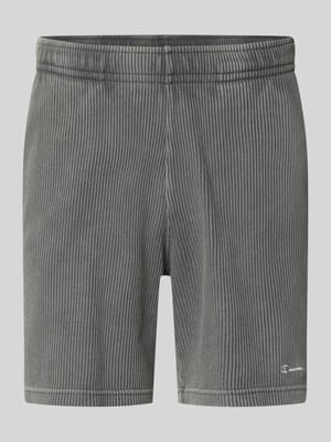 Shorts mit Strukturmuster und elastischem Bund Shop The Look MANNEQUINE