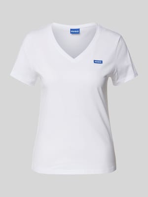 T-shirt met labelstitching Shop The Look MANNEQUINE