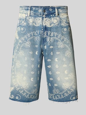 Relaxed Fit Jeanshorts mit Paisley-Dessin Modell 'Paisley' Shop The Look MANNEQUINE
