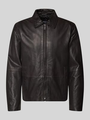 Regular Fit Jacke aus echtem Lammleder Modell 'KELLAN' Shop The Look MANNEQUINE