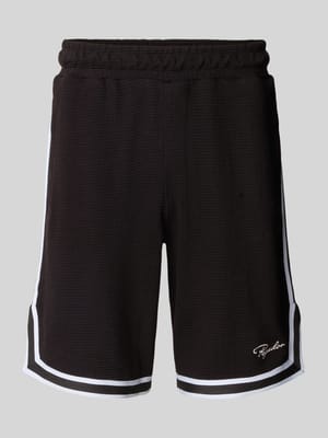 Relaxed fit sweatshorts met structuurmotief, model 'Barkan' Shop The Look MANNEQUINE