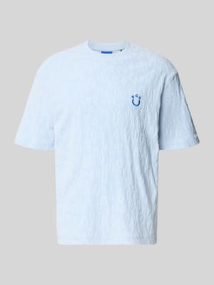damski t-shirt o kroju regular fit z froty Shop The Look MANNEQUINE