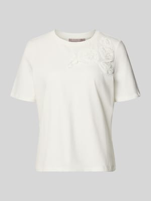 Regular fit T-shirt met florale garnering Shop The Look MANNEQUINE