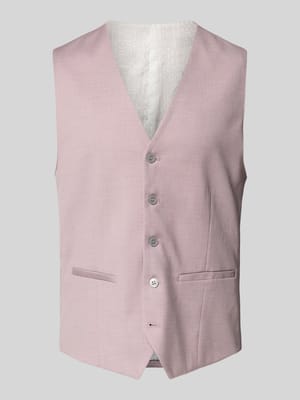 Regular Fit Weste mit Paspeltaschen Shop The Look MANNEQUINE