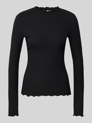 Körpernahes Langarmshirt mit Frill-Neck Shop The Look MANNEQUINE