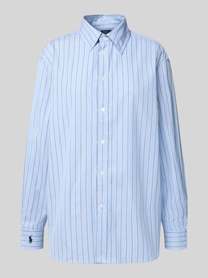 Regular Fit Hemdbluse mit Logo-Stitching Shop The Look MANNEQUINE