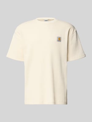T-Shirt mit Strukturmuster Modell 'Nelson' Shop The Look MANNEQUINE