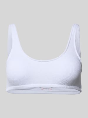 Bikinitop in bustiermodel met labeldetail, model 'JUSTIN' Shop The Look MANNEQUINE