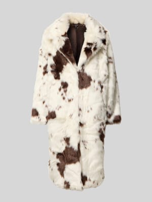 Regular Fit Webpelzmantel mit Allover-Muster Modell 'CRYSTAL' Shop The Look MANNEQUINE