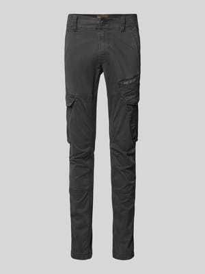 Slim Fit Cargohose mit Label-Detail Modell 'NORDROP' Shop The Look MANNEQUINE