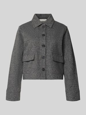 Regular fit korte blazer van katoenmix Shop The Look MANNEQUINE