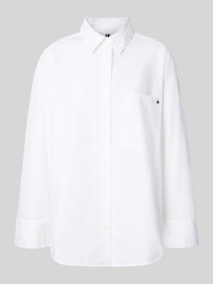 Oversized overhemdblouse van puur katoen Shop The Look MANNEQUINE