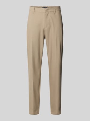 Spodnie materiałowe o kroju relaxed fit z mieszanki lnu model 'BELSBO JOGGER' Shop The Look MANNEQUINE