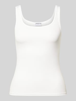 Tanktop mit Feinripp und Rundhalsausschnitt Shop The Look MANNEQUINE