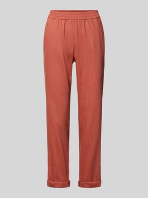 Hose aus Leinen-Mix mit elastischem Bund Shop The Look MANNEQUINE