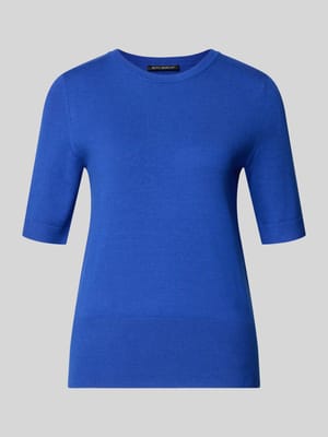 Koszulka z dzianiny z mieszanki wiskozy z okrągłym dekoltem Shop The Look MANNEQUINE