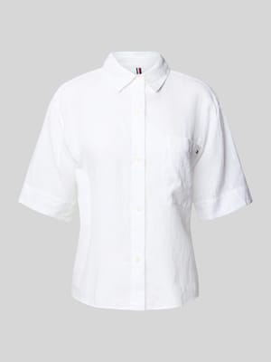 Relaxed Fit Hemdbluse aus reinem Leinen Shop The Look MANNEQUINE