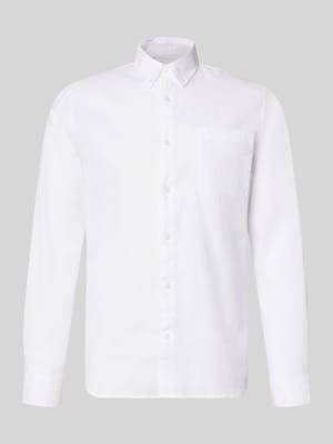 Regular Fit Freizeithemd mit Leinen-Anteil Shop The Look MANNEQUINE