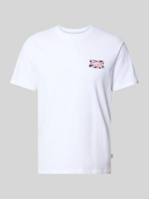 regular fit T-shirt van puur katoen model 'SMALL FLAG' Shop The Look MANNEQUINE