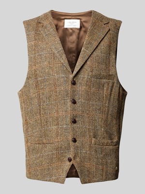 Harris Tweed gilet van scheerwol, model 'Warner' Shop The Look MANNEQUINE