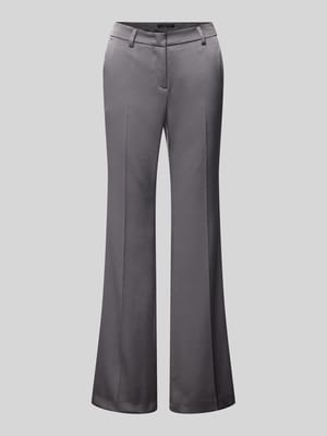 Flared stoffen broek met bandplooien Shop The Look MANNEQUINE