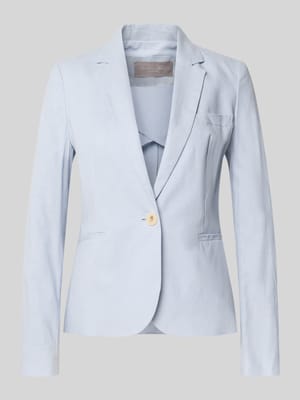 Regular Fit Blazer aus Leinen-Mix mit Paspeltaschen Shop The Look MANNEQUINE