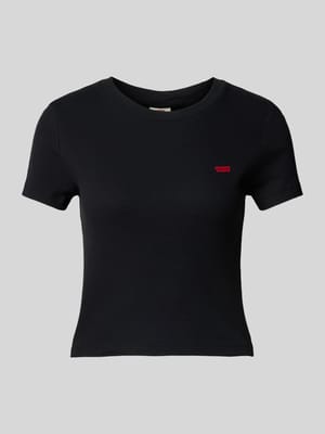 T-shirt met labelpatch Shop The Look MANNEQUINE