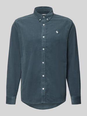 Regular Fit Freizeithemd aus Cord mit Button-Down-Kragen Shop The Look MANNEQUINE