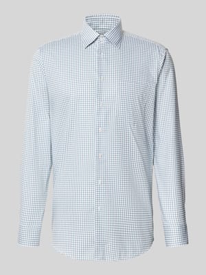 Regular fit zakelijk overhemd met kentkraag en borstzak Shop The Look MANNEQUINE