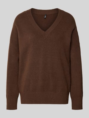 Regular Fit Strickpullover mit Woll-Anteil Modell 'MARI' Shop The Look MANNEQUINE