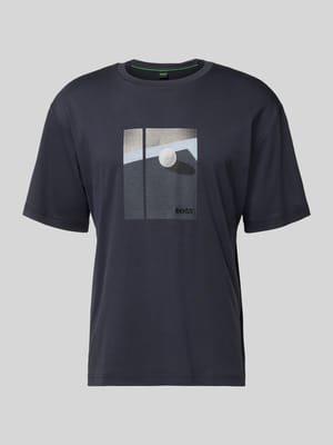 T-shirt o kroju relaxed fit z czystej bawełny model ‘JOIN’ Shop The Look MANNEQUINE